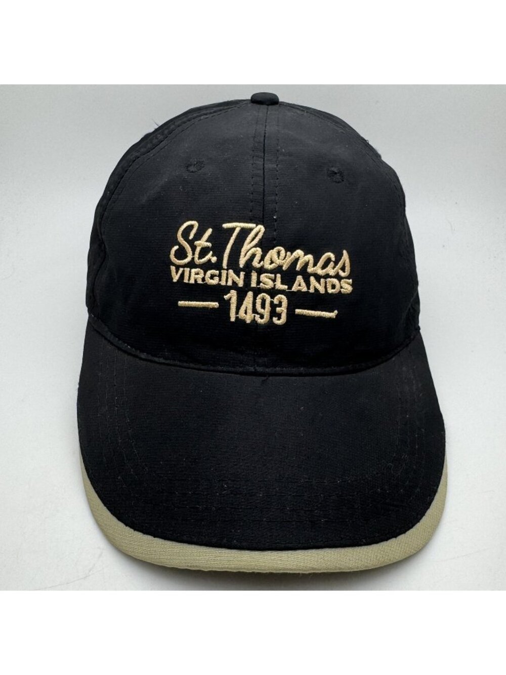 St. Thomas Virgin Islands 1493 Baseball Cap Hat Embroidered Black Adjustable